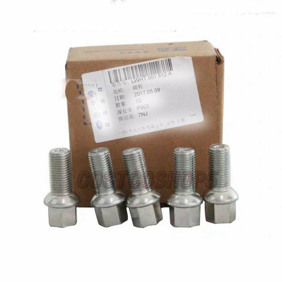 Set of 5 Wheel Bolt Nut Lug Bolts for VW for Audi WHT001812 NEW