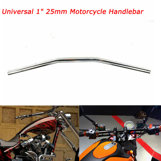 Universal for Honda for Harley Motorcycle 1-inch Street Off Road Drag Chrome Handlebars