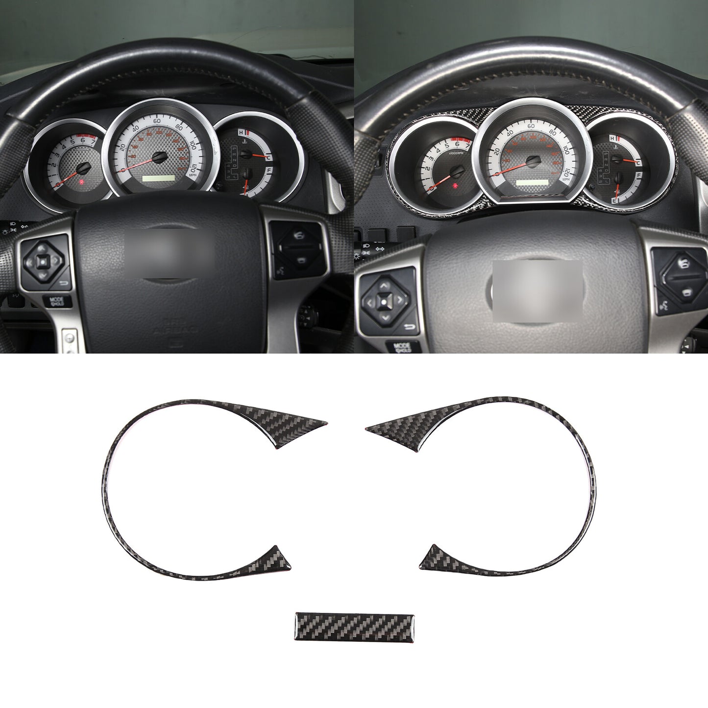 3-Piece Black Steel Dashboard Speaker Protector Covers for Corvette C7 2014-2019 USA