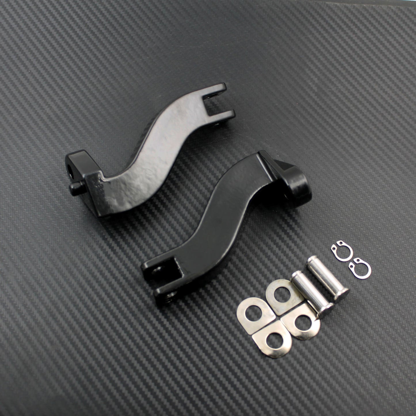 Black Passenger Rear Foot Peg Mount Kits Fit for Harley Touring CVO 1993-2023