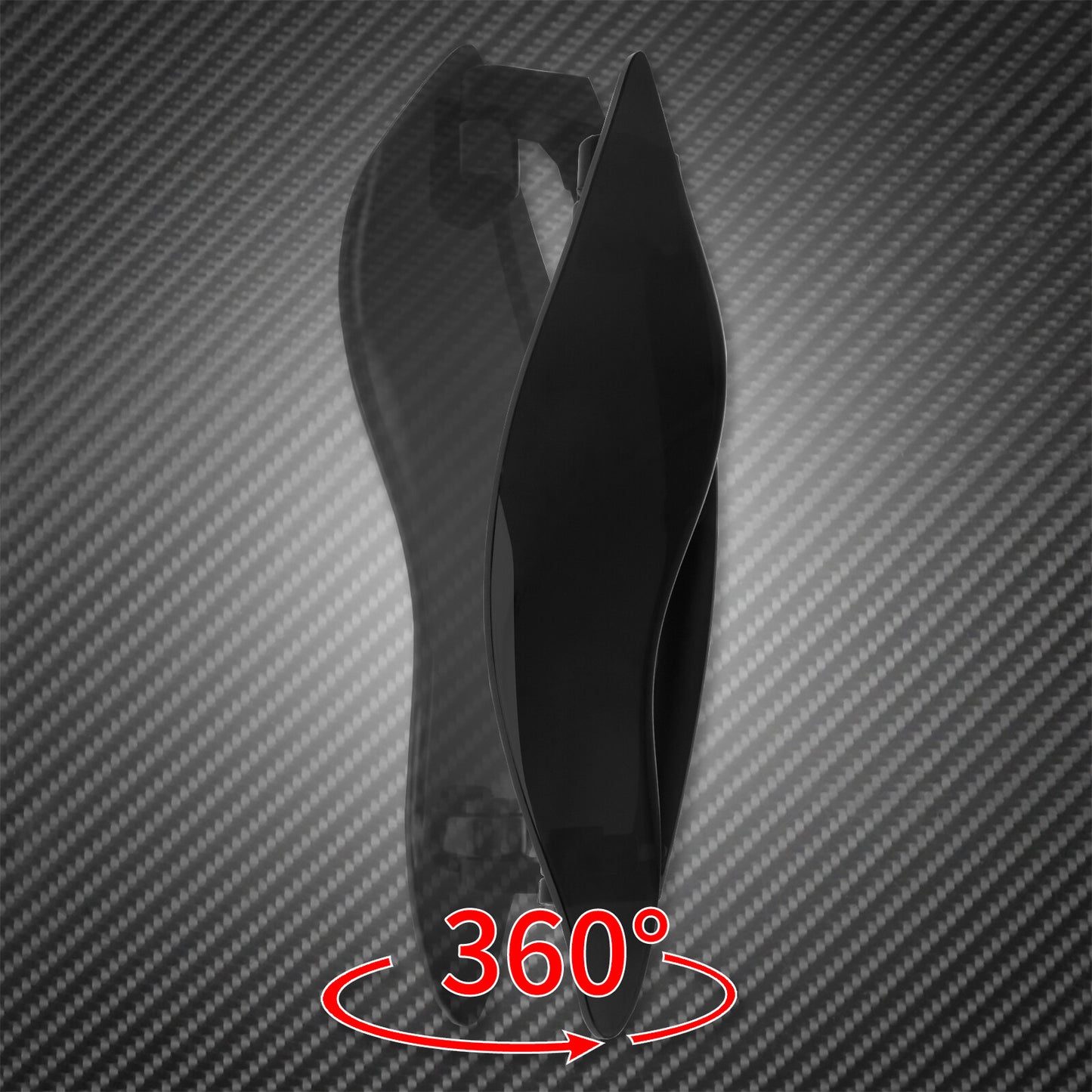 Black ABS Plastic Side Wings Air Deflectors Fit For Touring Electra Glide 14-22