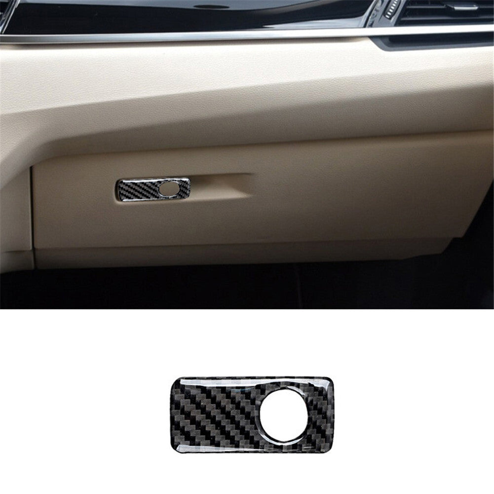 Carbon Fiber Interior Glove Box Handle Cover Trim for BMW X1 F48 2016-2018