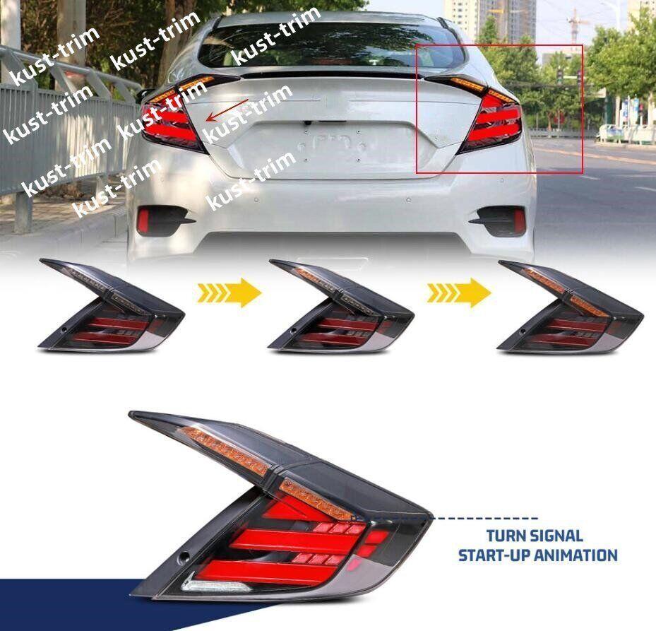 Sedan smoke-style LED taillight assembly for Honda Hatchback for CIVIC 16-2021