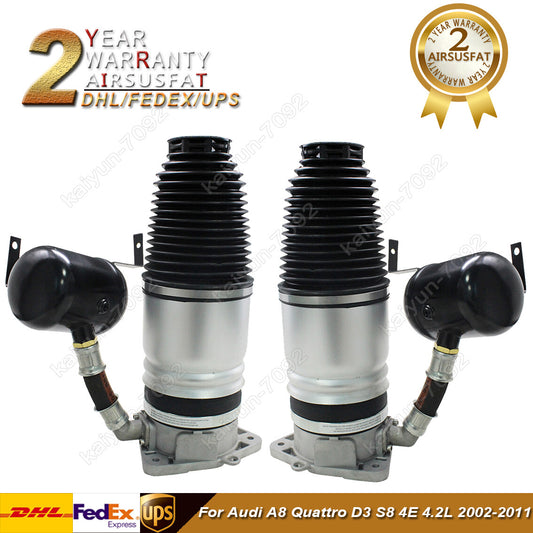 4E0616002 Pair Rear R+L Air Spring Bag for Audi for A8 Quattro D3 S8 4E 2002-2011