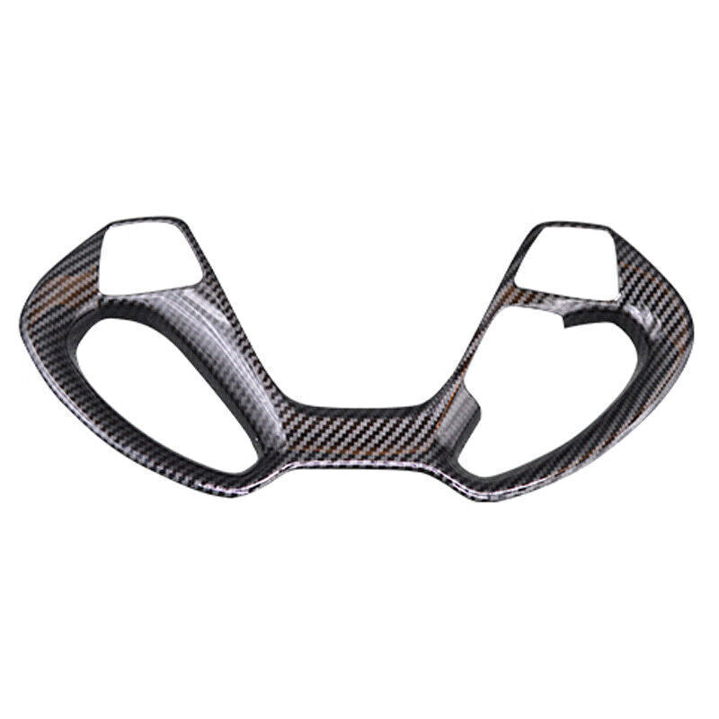 Steering Wheel Frame Panel Cover Trim 1 for Kia K3 2014-2018 Black Carbon Fiber