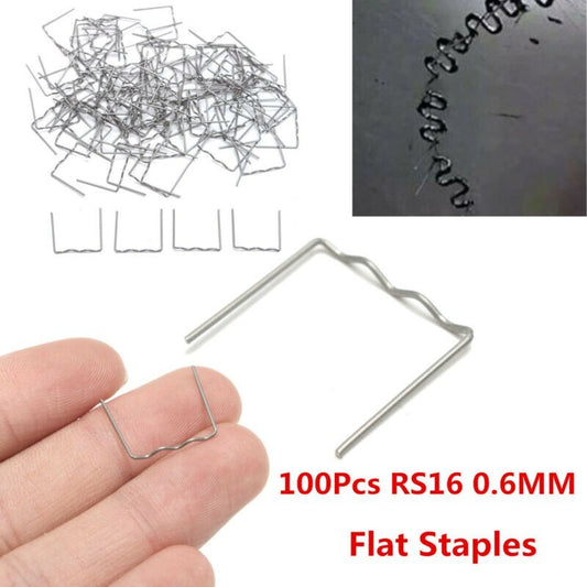 100pcs Flat Staples RS16 0.6mm Flat Staples Hot Stapler Bumper new