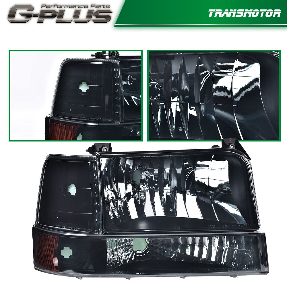 Suitable for 1992-1996 for Ford for Mustang 92-97 F Series Super Mission Smoked Lens Headlights