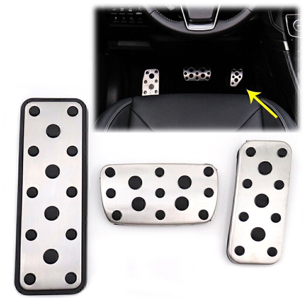 3X Car Foot Gas Brake Pedals Cover Kit Fit for Subaru Legacy Outback Fitester 03-05