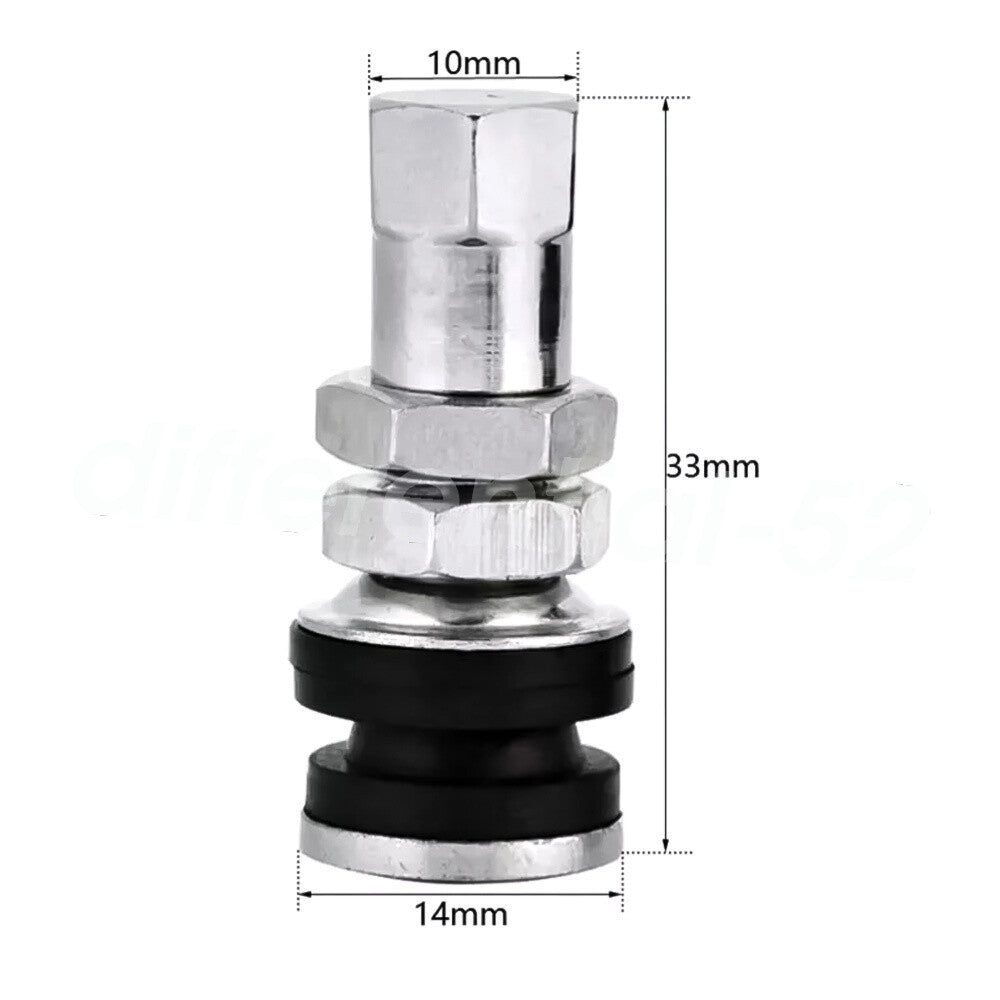 4PCS Metal Chrome Tire Valve Stems High Pressure Bolt Valve Flush Mount