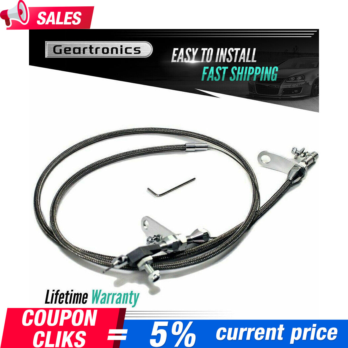 727 Stainless Braided Kickdown Cable Detent Transmission Fits For Chrysle