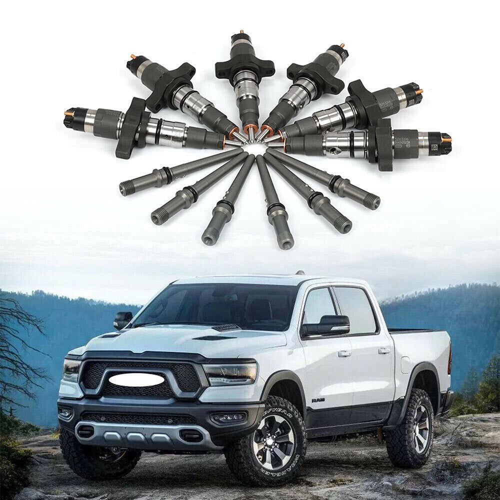 6 Set Diesel Fuel Injectors w/ Tube For 0445120238 04-09 for Dodge for Ram 5.9L