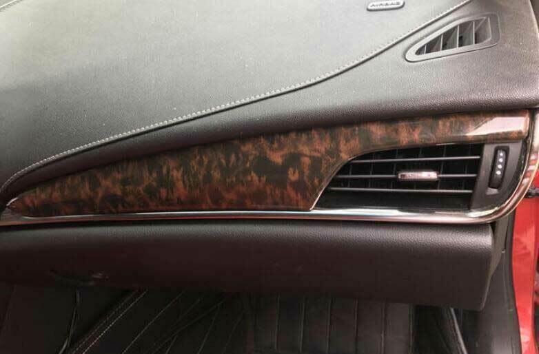 for Cadillac ATS-V ATS 2013-2019 Onyx Wood Grain Center Console Dashboard Strip