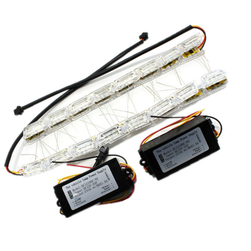 Car Flexible Switchback LED Light Headlight Sequential Flasher DRL Turn Signal