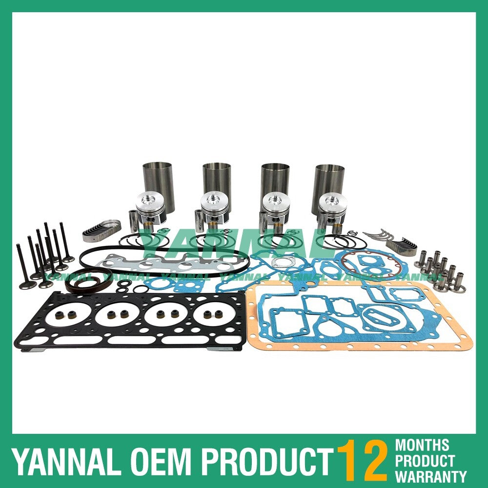 Suitable for Kubota V2003 overhaul and rebuild kit, piston rings, full head washers, and bearings.