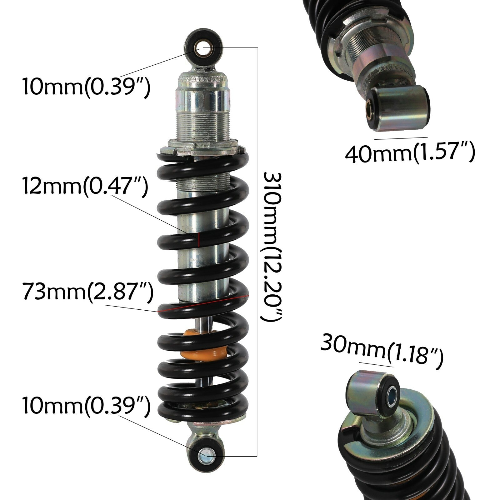 310mm 12-inch rear shock absorber suspension Pitpro Pister Pit bike off-road 900lb