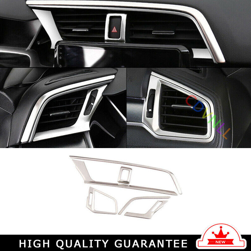Middle Air Outlet Vent Cover Trim for Honda for Civic 2016-2021 10th Silver Titanium