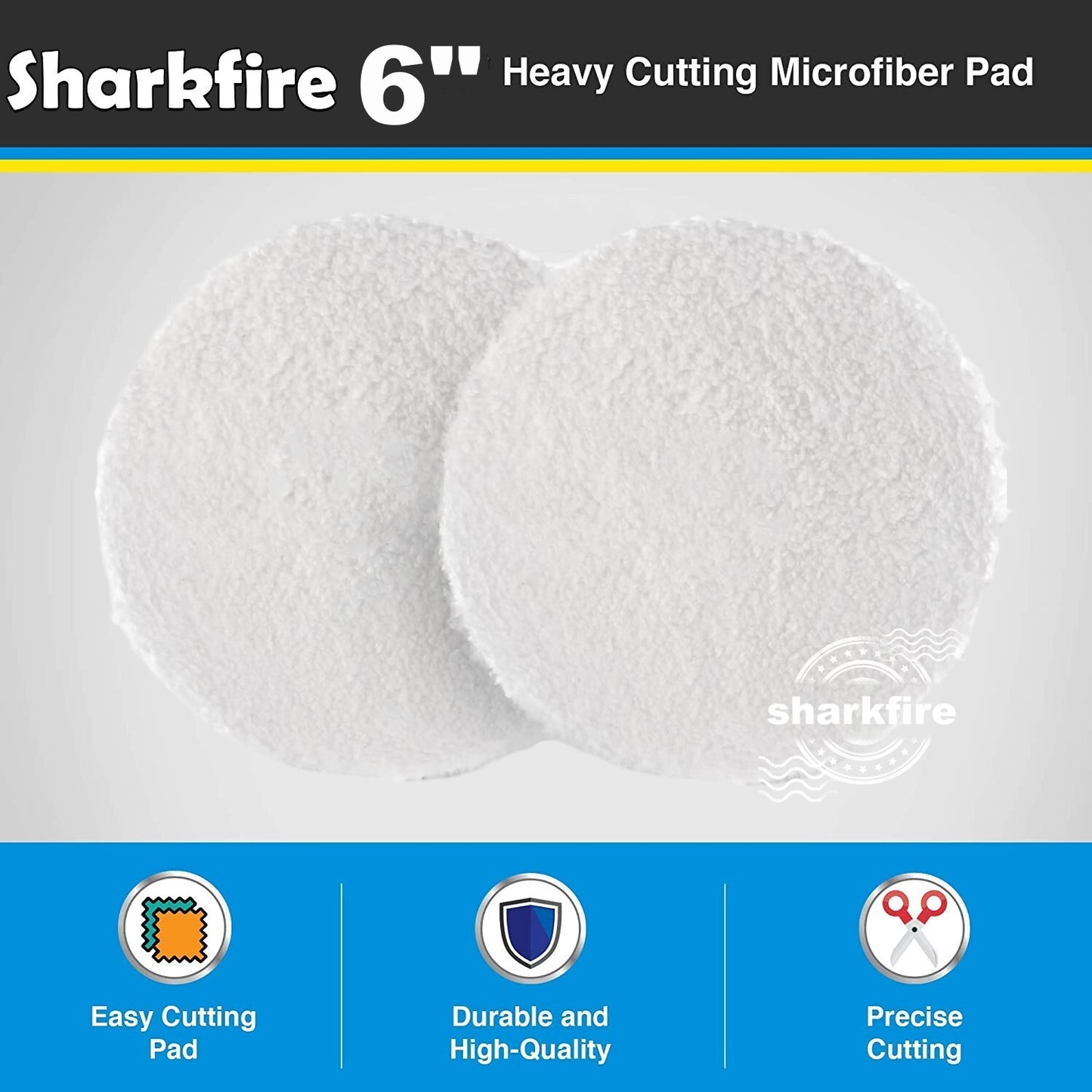 6-inch Heavy Duty Cutting and Polishing Microfiber Pad - Microfiber Polishing Pad Disk
