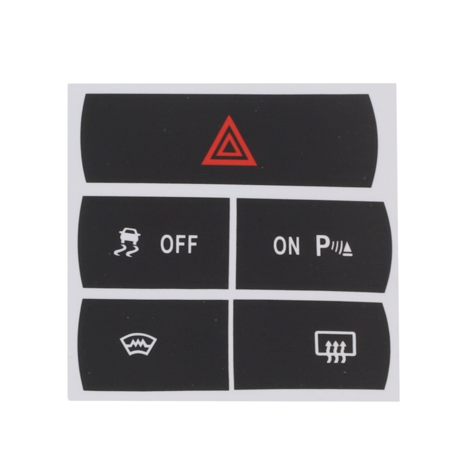 Premium vinyl stickers for Ford S-Max Hazard button defrosters and