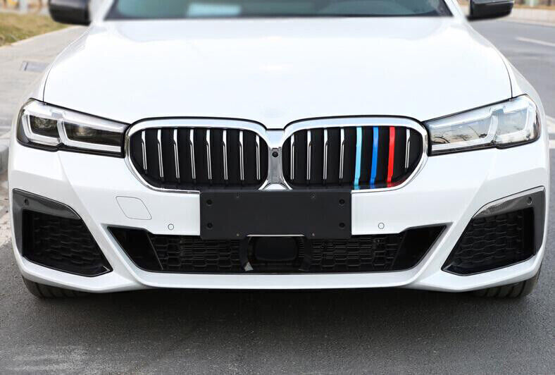 for BMW 5 Series M5 2021-2023 Carbon Fiber Steel Front Fog Light Lamp Strip Trim