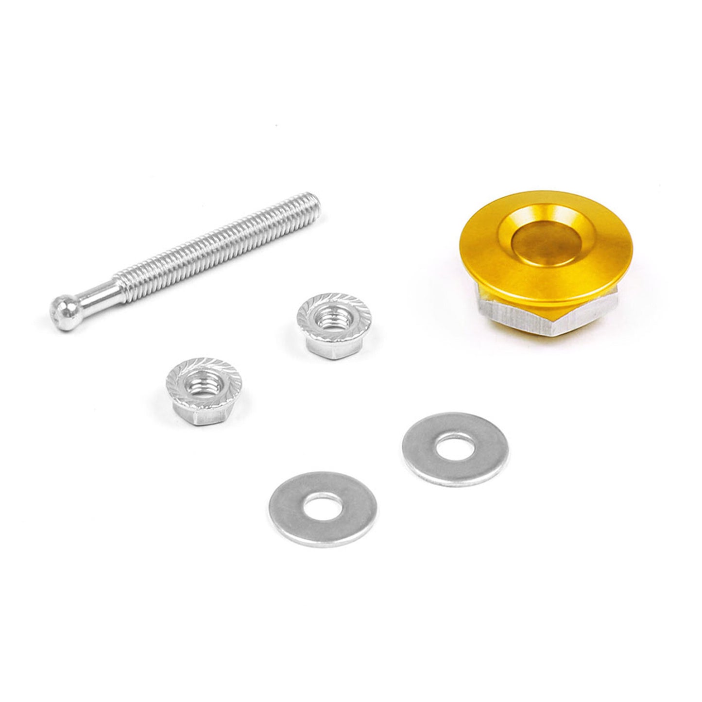 4x Golden Bumper Quick Release Fasteners Set For Car Trunk Fender Hatch Lid