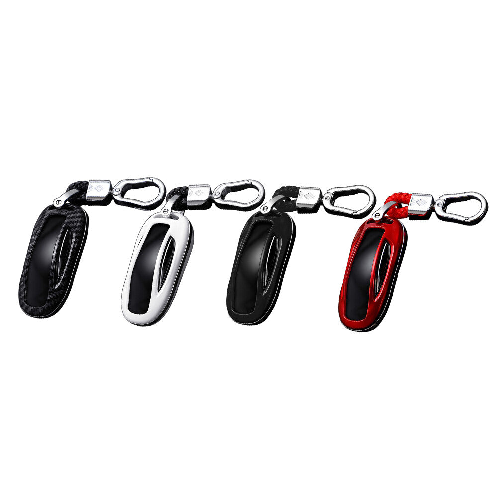 Carbon Fiber Car for Smart Key Fob Case Cover Accessories Fit for Tesla Model X