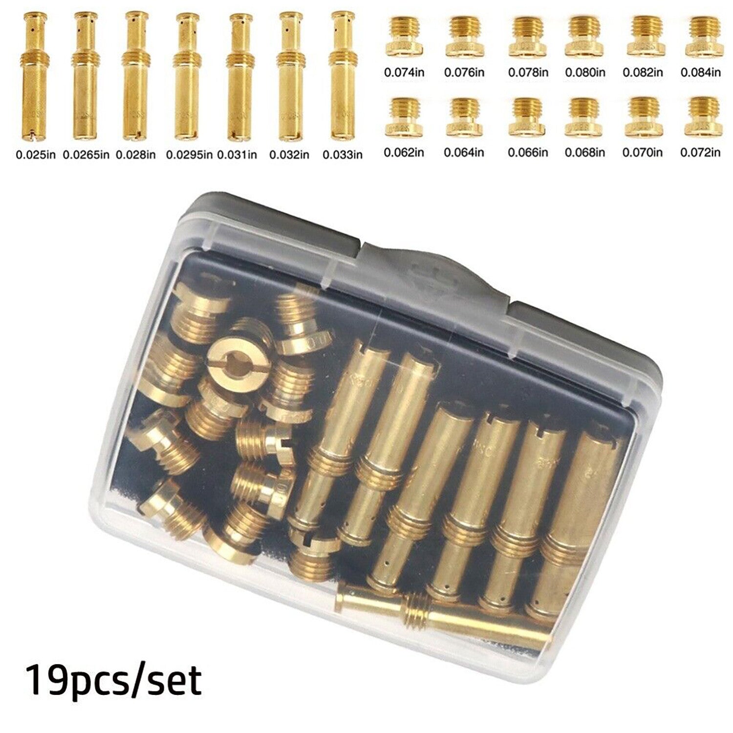 1 Set/19 Pcs Jet Assortment Kit Fits For SS Cycle Super B E G Carbs Carburetors