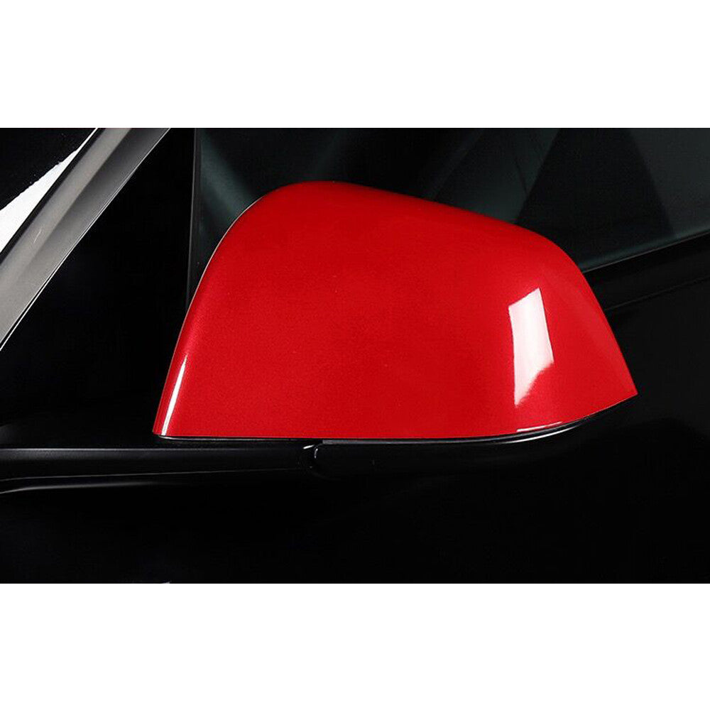 Exterior Rearview Mirror Replacement Caps Fit for Tesla Model 3 2017-2022 Red