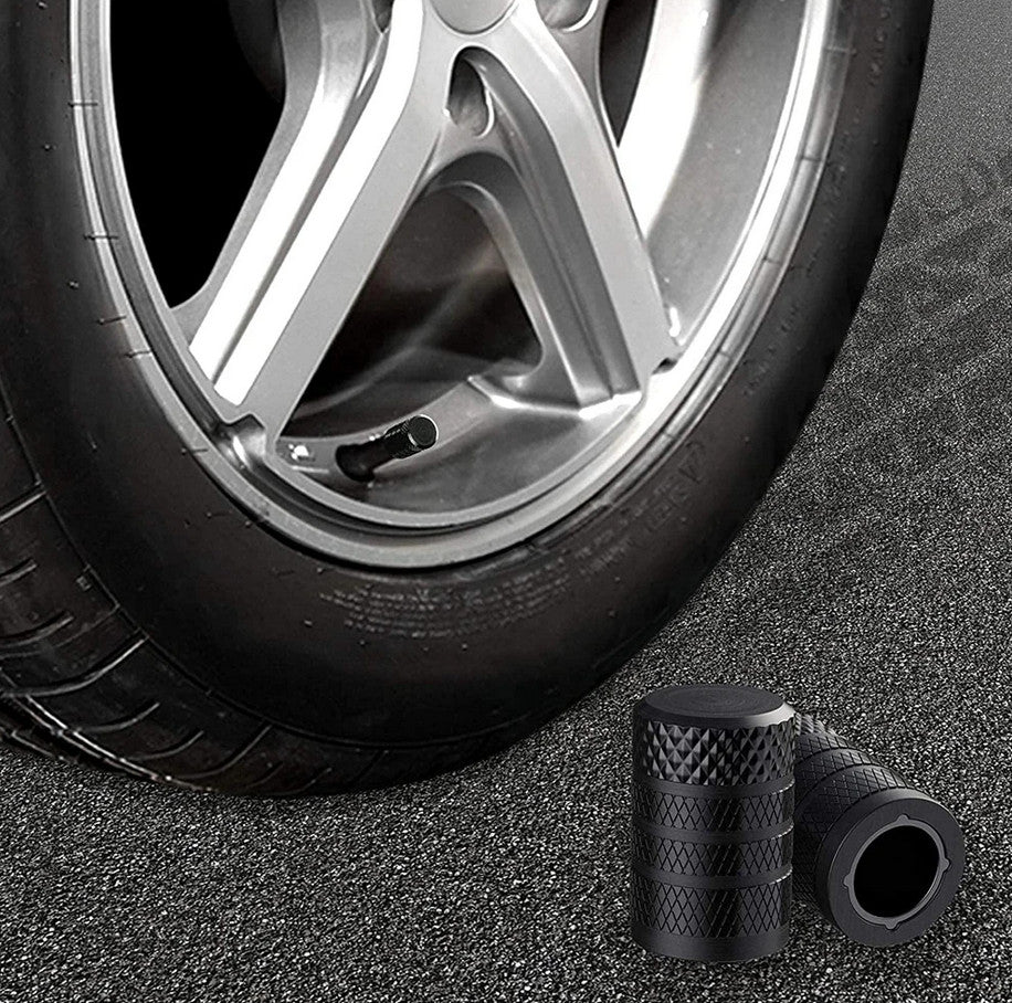 4-piece car tire valve cover rod air dust cover dustproof silver punishment skull for VW