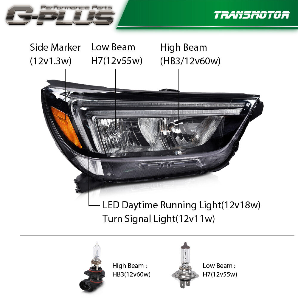 Suitable for 17-22 for Buick Encore halogen LED DRL headlight assembly, passenger side.