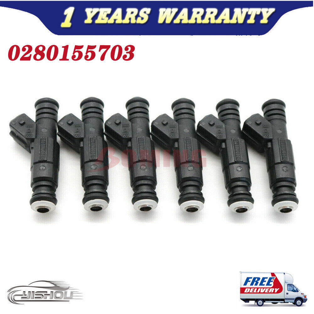 Set of 6pcs Fuel Injectors for Jeep Grand Cherokee 5.2L 5.9L V8 0280155703