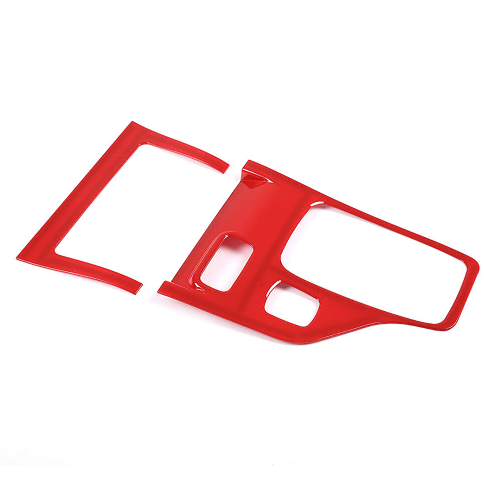 Red ABS Central Control Gear Shift Panel Trim Cover Fit for Ford Ranger 2015-22