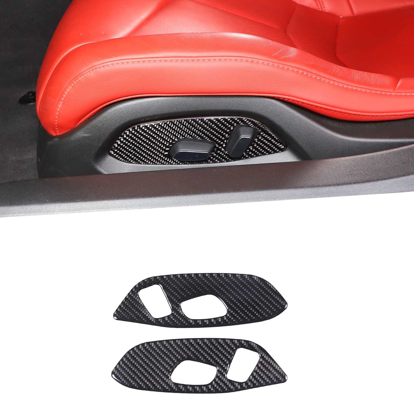Leather armrest box with rear storage pocket for Corvette C7 2014-2019