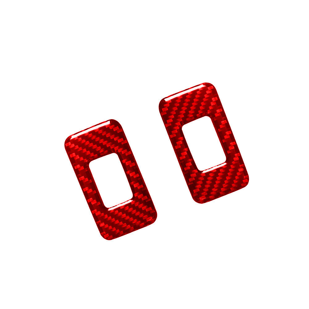 Red Carbon Fiber Rear Door Switch Trim for Land Rover Discovery Sport 2015-2019
