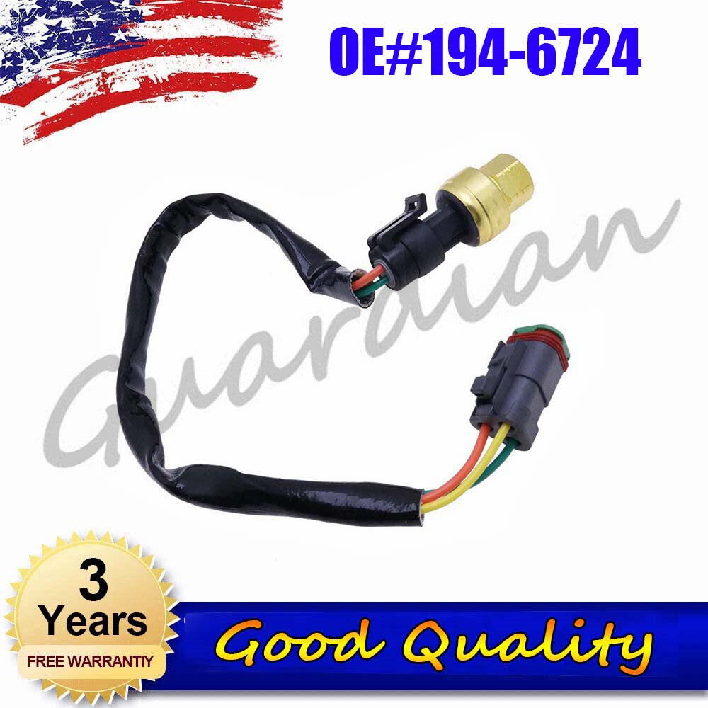 1x 194-6724 Oil Pressure Sensor, new, Suitable for Caterpillar CAT Engines C7, C12, C15, C16