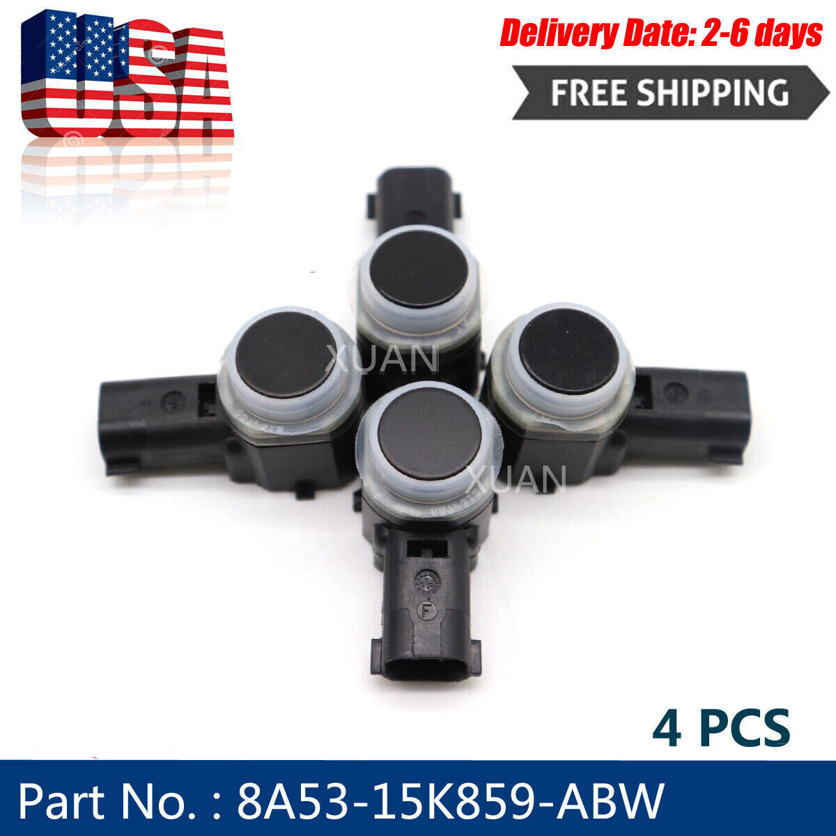 4PCS 8A53-15K859-ABW 8A53-15K859-AB Parking Assist PDC Sensor for Ford Explorer