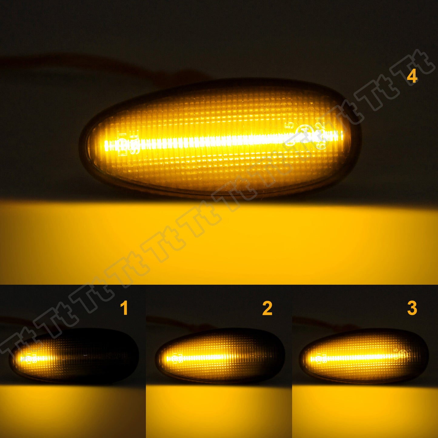 Suitable for 03-06 for Mitsubishi Outlander / 02-06 Lancer LED side marker signal light smoke