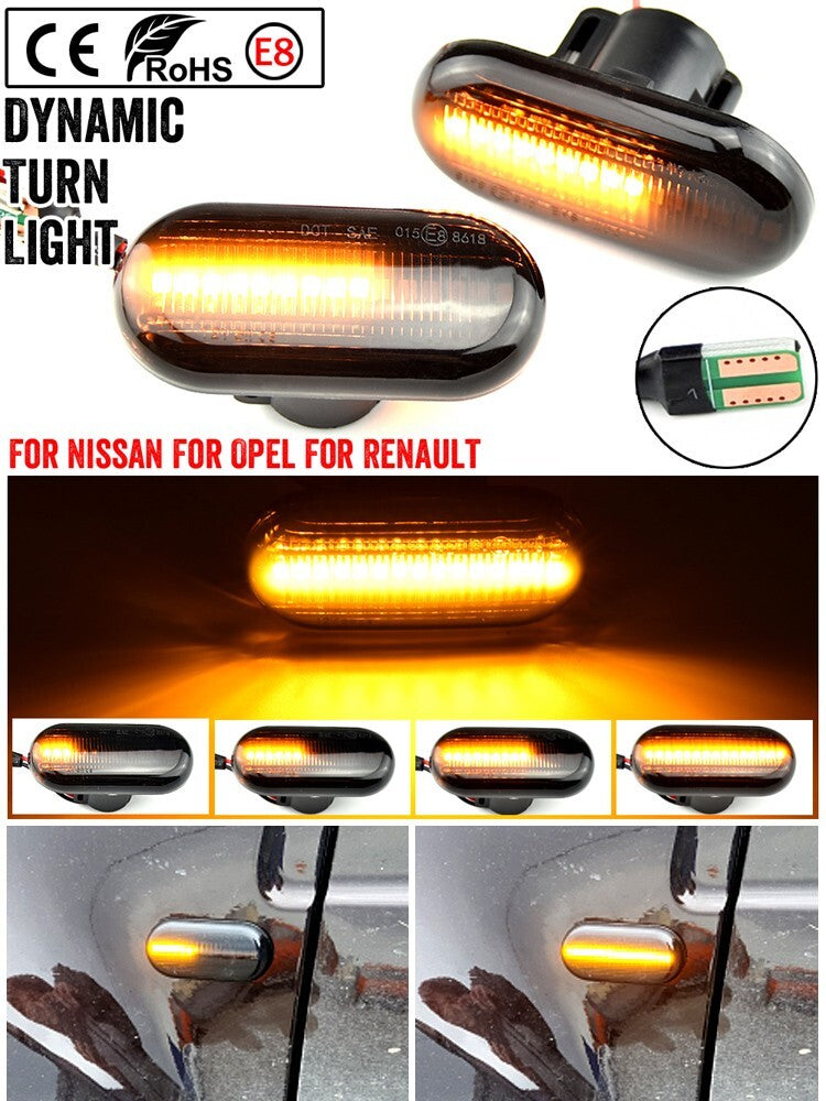Dynamic Side Marker Turn Light for Renault for Nissan for Opel for Mercedes-benz for Dacia Lodgy