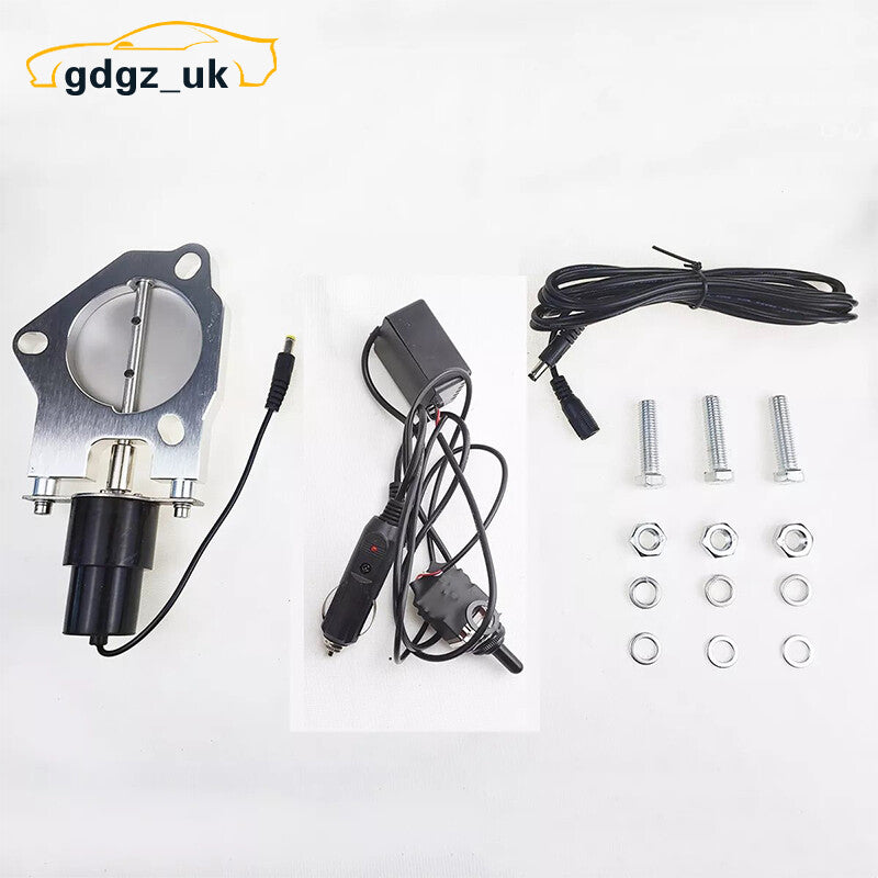 3 Electric Exhaust Valve Stainless Headers with Manual Control Switch