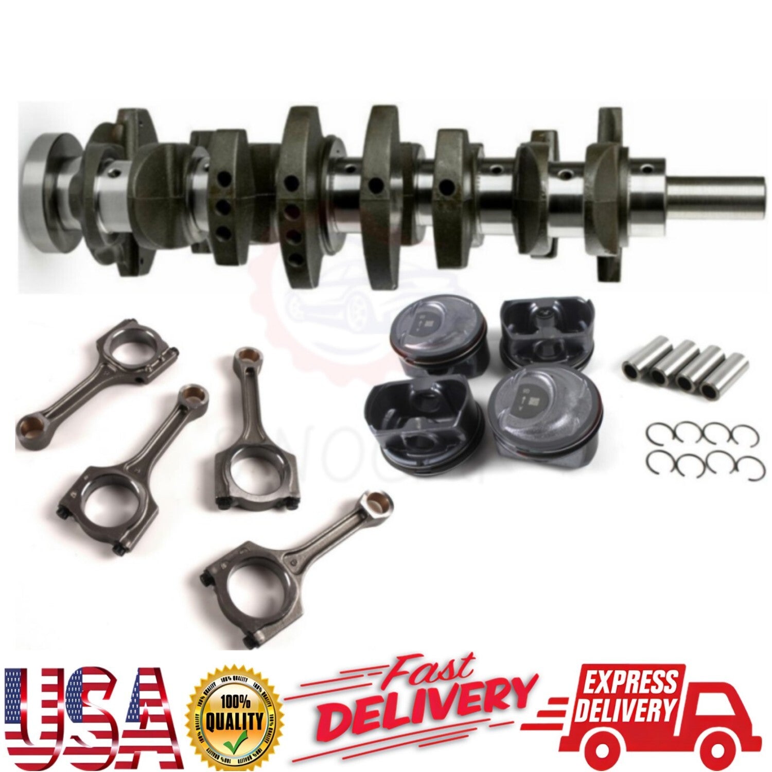 Engine Crankshaft w/ Engine Piston Set 23040-2G500 for Hyundai Sonata for Kia Forte