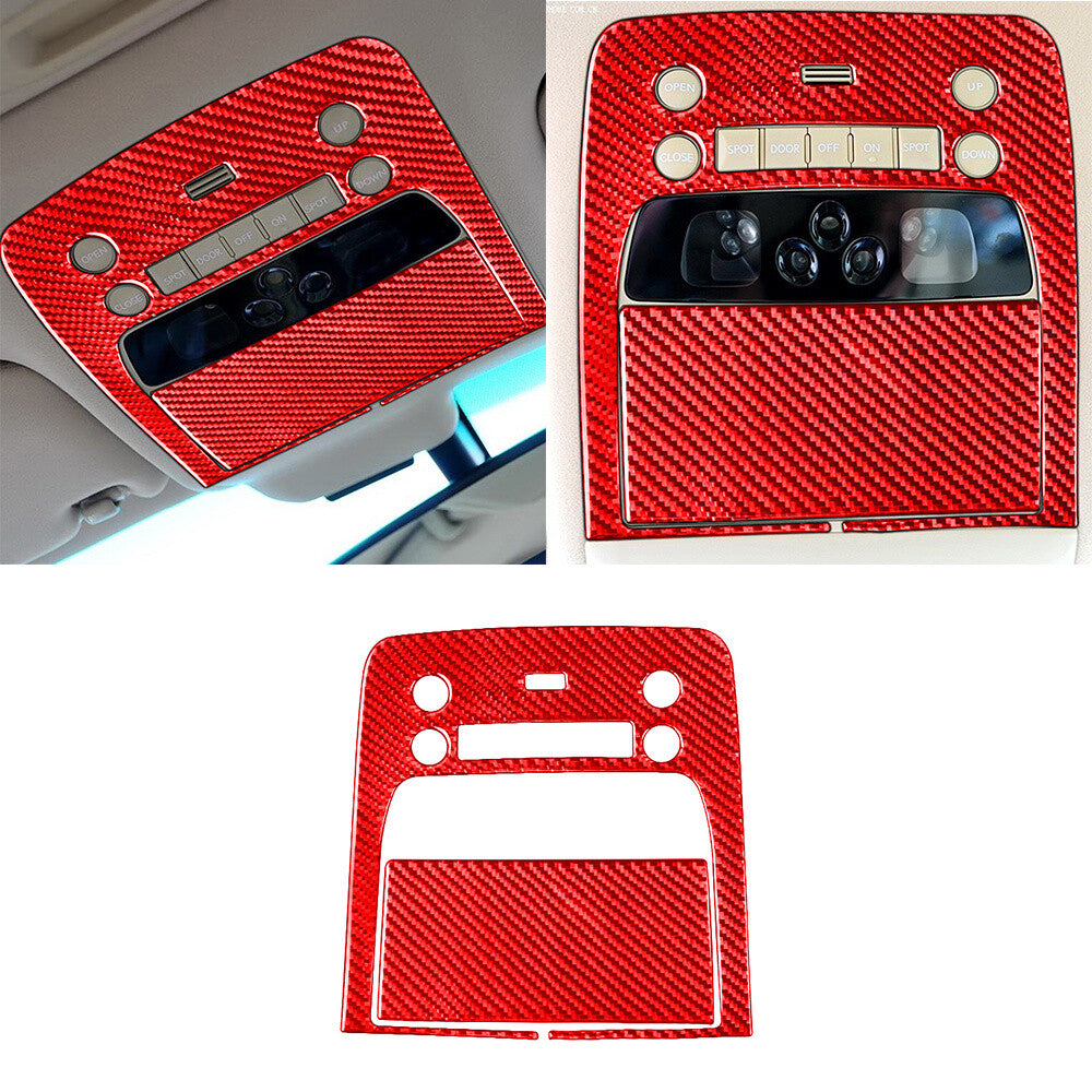 Red Carbon Fiber Interior Front Reading Light Panel Cover for Luxus GS 2006-2011