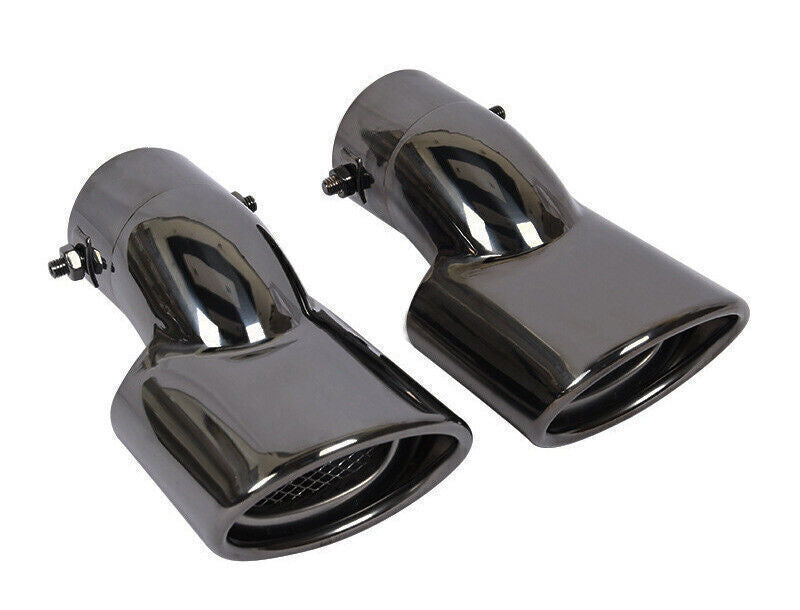 Glossy Black 2Pcs Rear Tail Exhaust Pipe Muffler Tip for HONDA for CIVIC 2022-2024