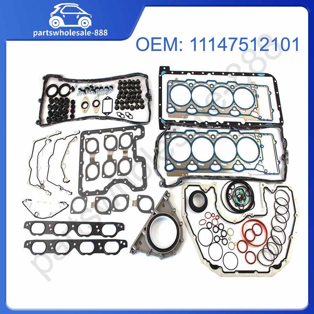 Engine overhaul gasket and sealing kit suitable for BMW 550i, 750i, X5, E63, E65, E66, N62B48 V8 4.8L.