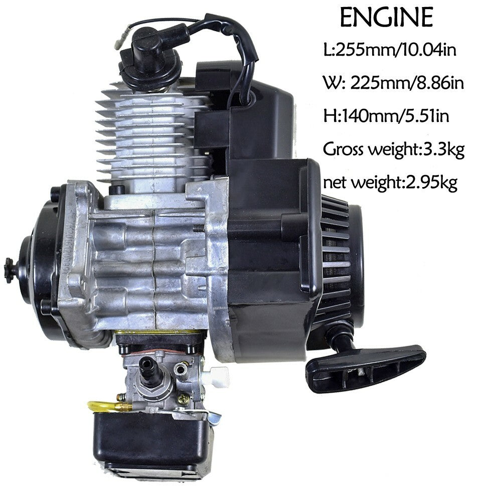 50cc 49cc 2-stroke engine + electric starter motor pocket off-road bicycle go-kart all-terrain vehicle