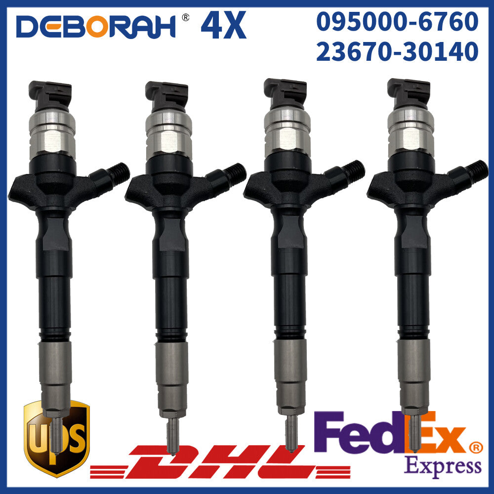 4X Diesel Fuel Injector 095000-6760 23670-30140 for Toyota Hilux for Land Cruiser