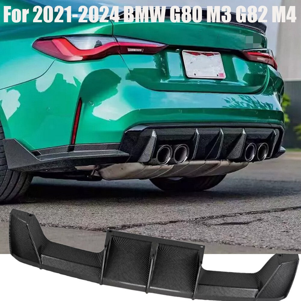MP Style Carbon Fiber Rear Bumper Diffuser For 2021-2024 for BMW G80 M3 G82 M4