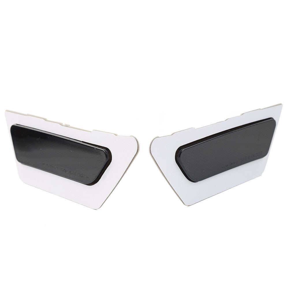 1 Pair Front Bumper Reflector Side Marker Lights Black for Audi A4 B9 2017-2019