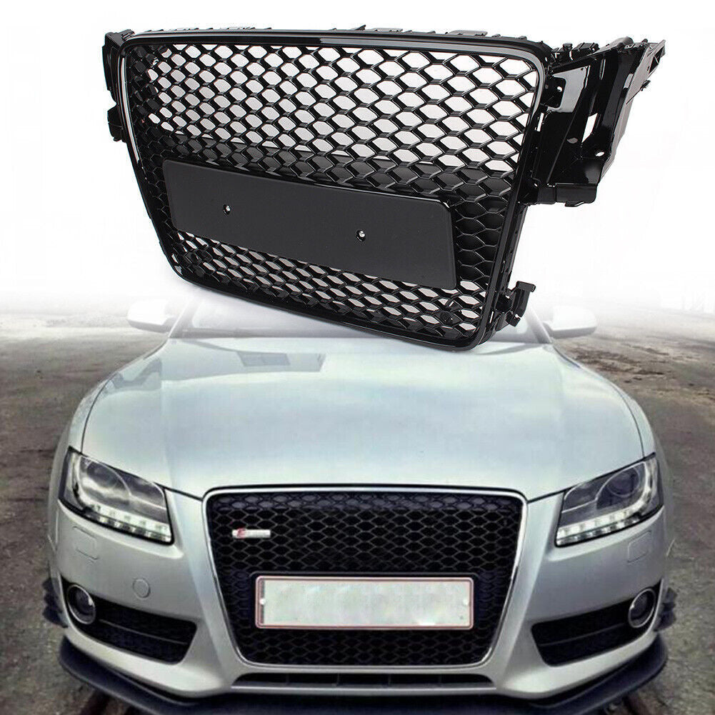 Honeycomb Sport Mesh RS5 Style HEX Grille Grill for AUDI A5/S5 B8 8T 08-12 Black