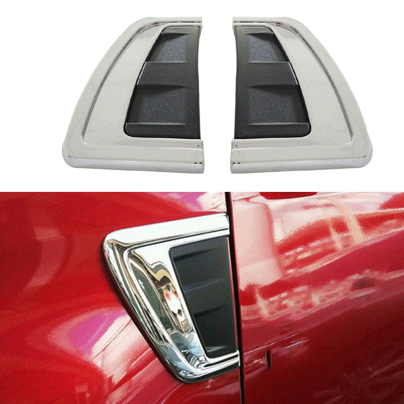 Pair Fender Side Trim Chrome for Toyota Fortuner 2016-18 Side Light Frame Cover