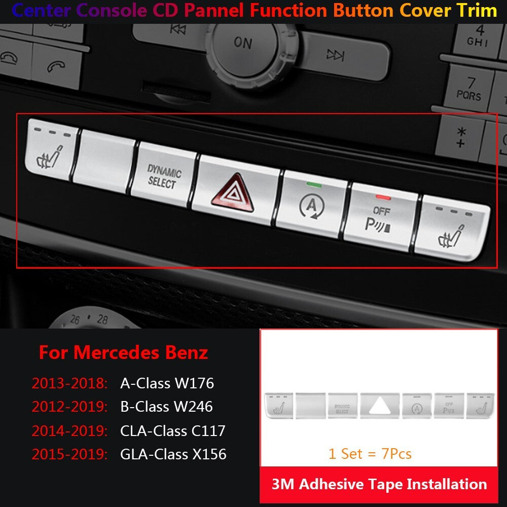 for Mercedes-Benz W176 B W246 CLA C117 X156 CD Panel Function Switch Cover Trims
