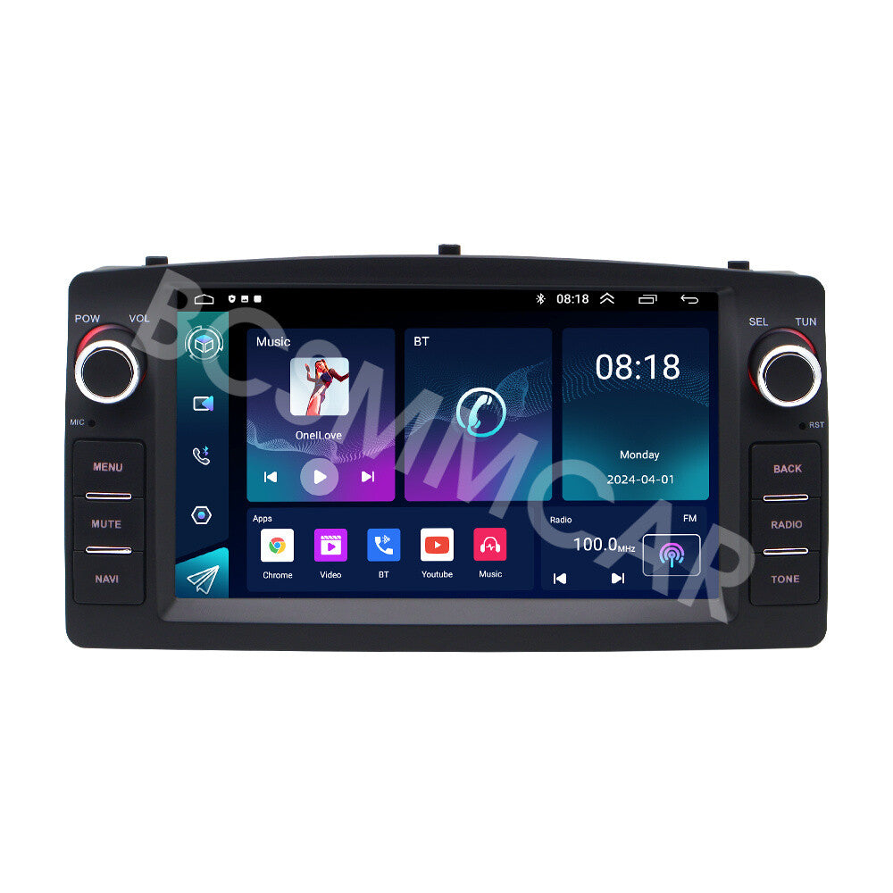 Android 14 Car Stereo Radio GPS Navi Bluetooth Fit for Toyota for Corolla 2003-2008